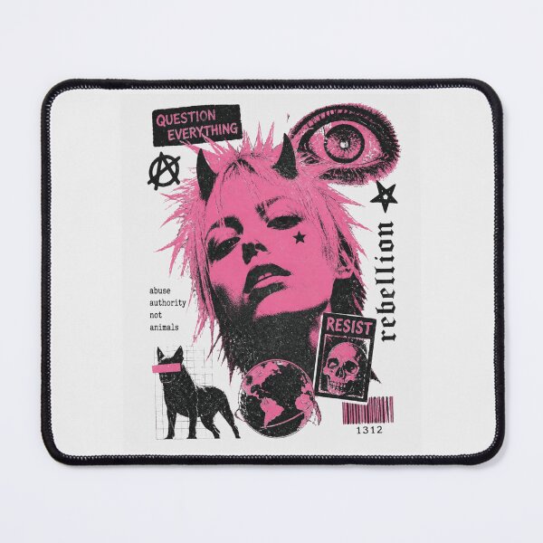 Item preview, Question Everything Punk Rebellion - Pink Grunge Streetwear Graphic designed and sold by ERODED SELF.