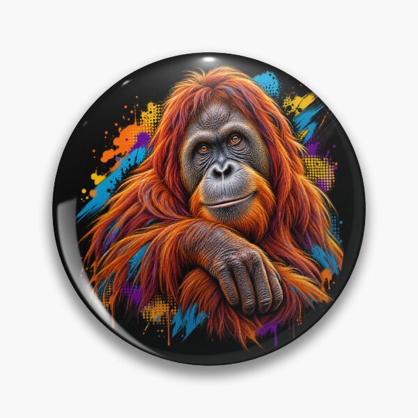 Item preview, Orangutan Primate Modern Pop Art designed and sold by redsharkuk.