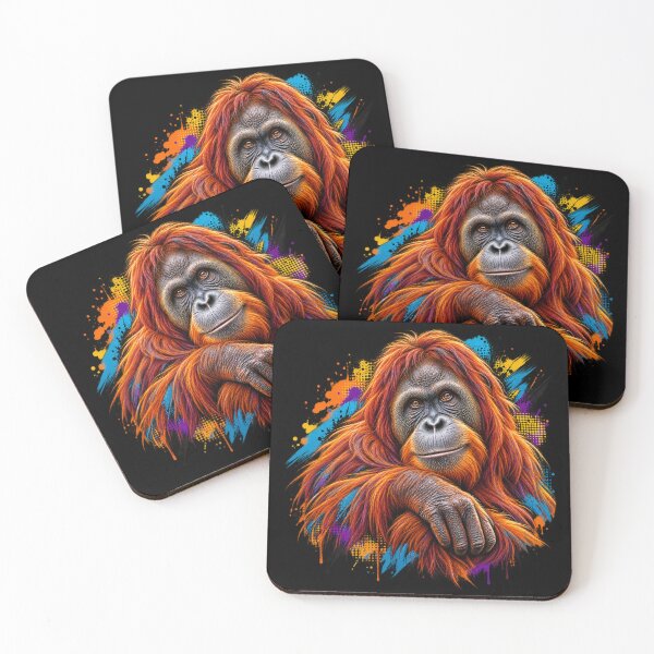 Item preview, Orangutan Primate Modern Pop Art designed and sold by redsharkuk.