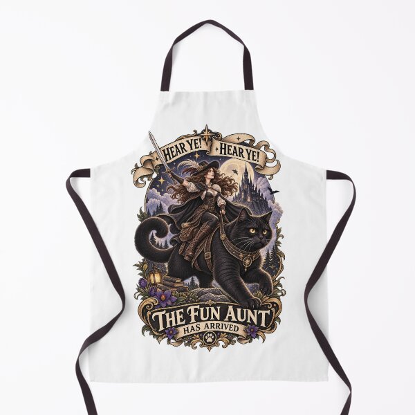 Item preview, Funny Hear Ye Hear Ye The Fun Aunt Has Arrived Knight Cat designed and sold by CirceRavens.