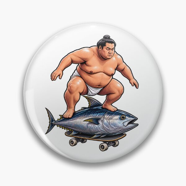 Item preview, Japanese Sumo Riding a Skateboard designed and sold by ichiyori.