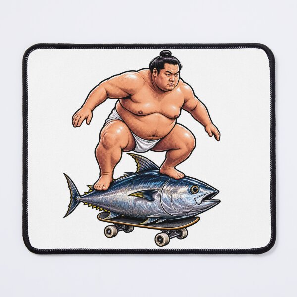 Item preview, Japanese Sumo Riding a Skateboard designed and sold by ichiyori.