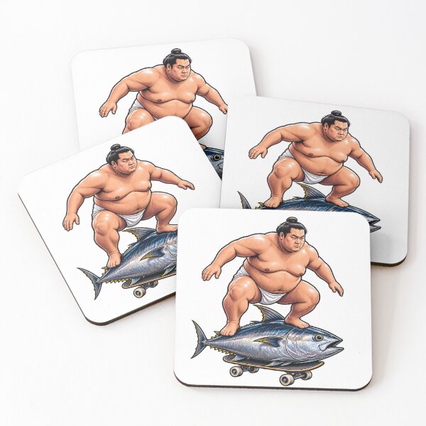 Item preview, Japanese Sumo Riding a Skateboard designed and sold by ichiyori.