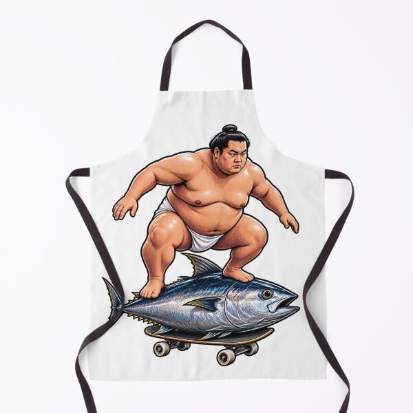 Item preview, Japanese Sumo Riding a Skateboard designed and sold by ichiyori.