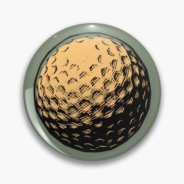 Item preview, Vintage Golf Ball Woodcut Linocut Art Sports Golfer Gift designed and sold by KiwiRider.