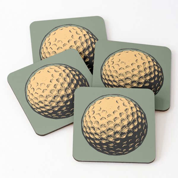 Item preview, Vintage Golf Ball Woodcut Linocut Art Sports Golfer Gift designed and sold by KiwiRider.