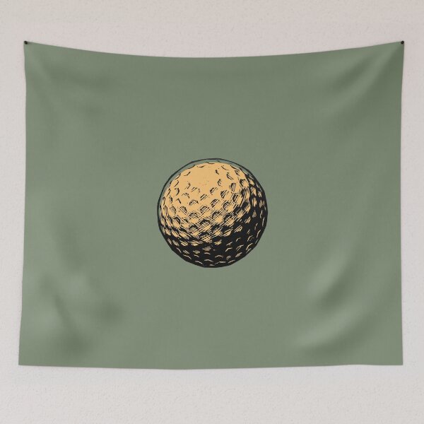 Item preview, Vintage Golf Ball Woodcut Linocut Art Sports Golfer Gift designed and sold by KiwiRider.