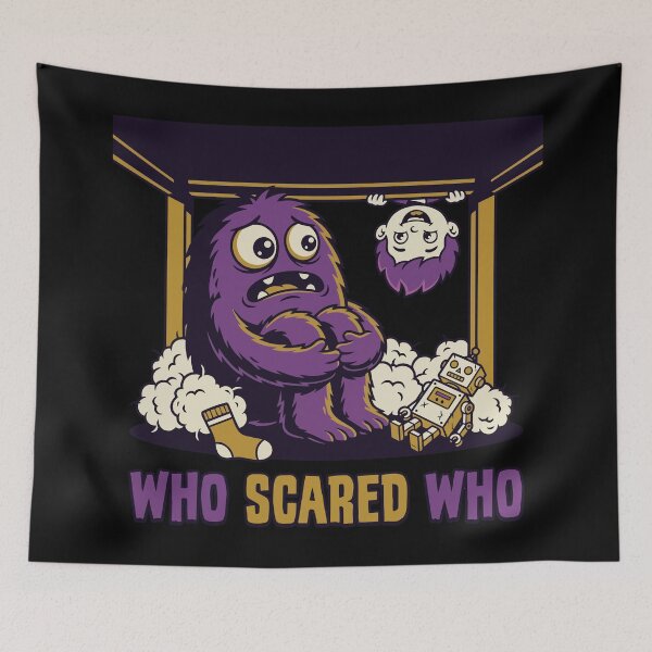 Item preview, HALLOWEEN Who Scared Who Funny Purple Monster designed and sold by Uglyandcute.