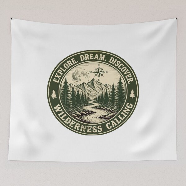 Item preview, Explore Dream Discover Wilderness Calling Badge designed and sold by Sticker Pulse.