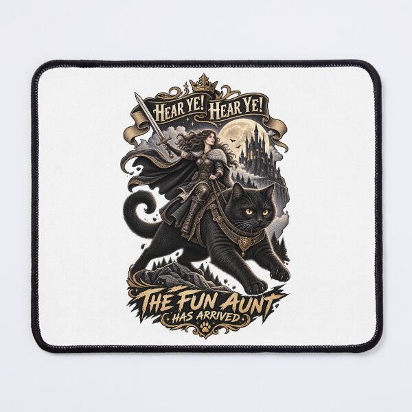 Item preview, Funny Hear Ye Hear Ye The Fun Aunt Has Arrived Knight Cat designed and sold by CirceRavens.