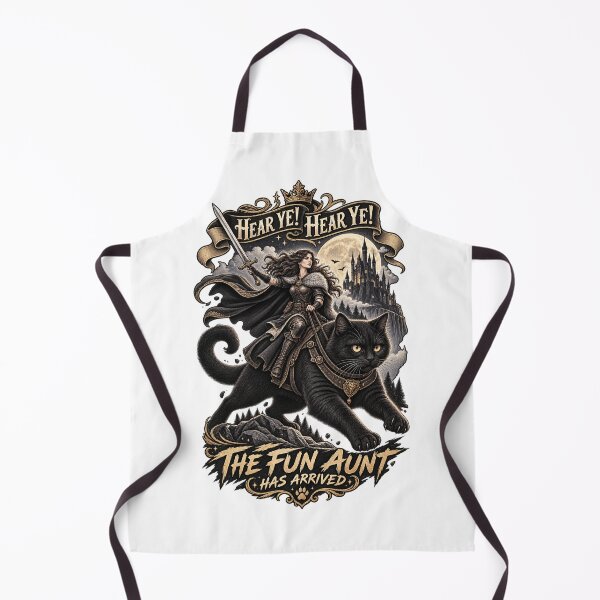 Item preview, Funny Hear Ye Hear Ye The Fun Aunt Has Arrived Knight Cat designed and sold by CirceRavens.