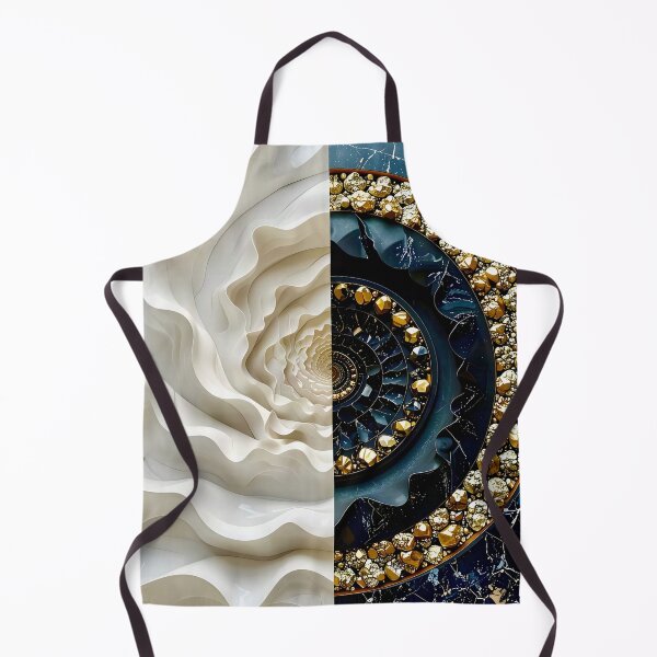Item preview, Alabaster and Slate Geometric Spiral with Pyrite Accents designed and sold by Vicky Brago-Mitchell®.