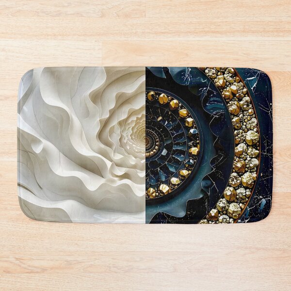 Item preview, Alabaster and Slate Geometric Spiral with Pyrite Accents designed and sold by Vicky Brago-Mitchell®.