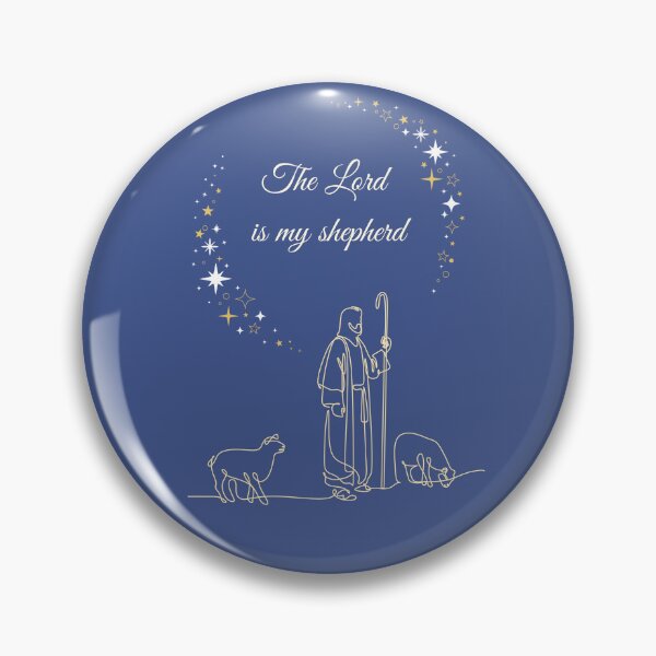 Item preview, The Lord Is My Shepherd Jesus Art - Blue Line Art Starry Illustration designed and sold by Dany and Dom.