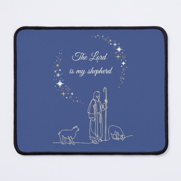 Item preview, The Lord Is My Shepherd Jesus Art - Blue Line Art Starry Illustration designed and sold by Dany and Dom.