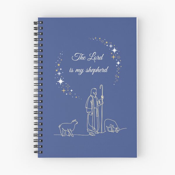 Item preview, The Lord Is My Shepherd Jesus Art - Blue Line Art Starry Illustration designed and sold by Dany and Dom.