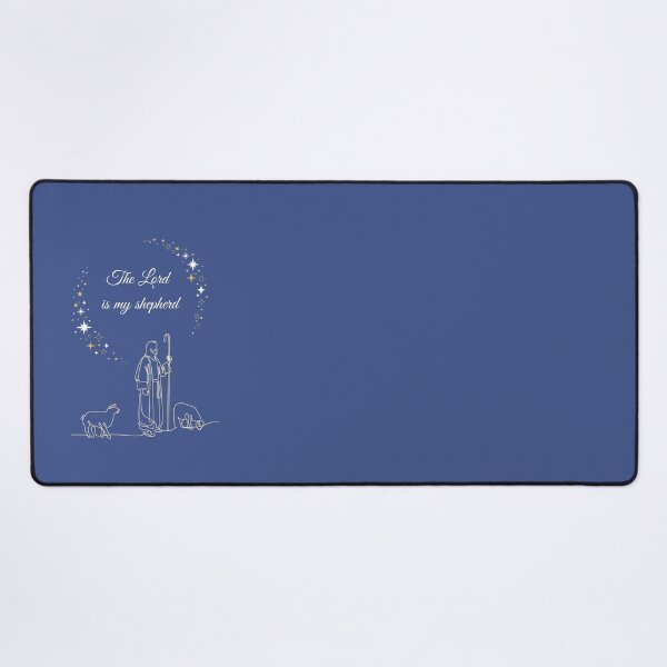 Item preview, The Lord Is My Shepherd Jesus Art - Blue Line Art Starry Illustration designed and sold by Dany and Dom.