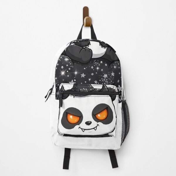 Item preview, Evil Panda Witch Halloween PNG - Cute Spooky Panda on Black Glitter Cloud designed and sold by Luminebo.