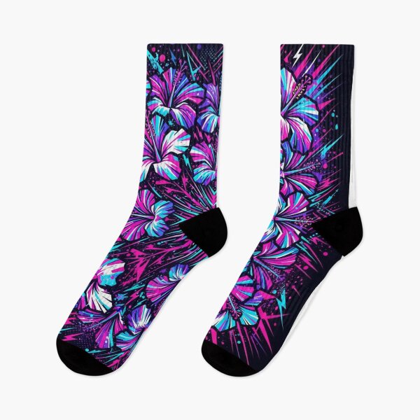 Item preview, Neon Hibiscus Electric Bloom Floral Pattern designed and sold by Owcomm.