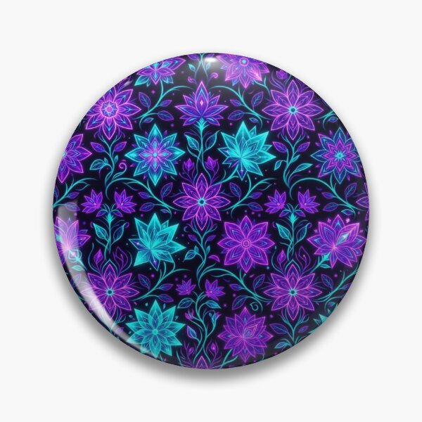 Item preview, Neon Cosmic Floral Botanical Pattern designed and sold by Owcomm.