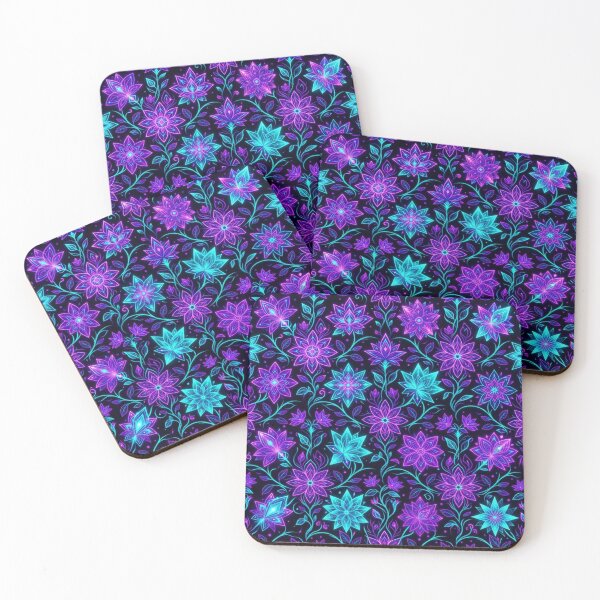 Item preview, Neon Cosmic Floral Botanical Pattern designed and sold by Owcomm.