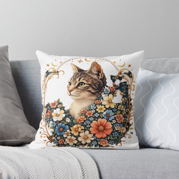 Item preview, Cottagecore Cat Floral Celestial designed and sold by BackTWO.