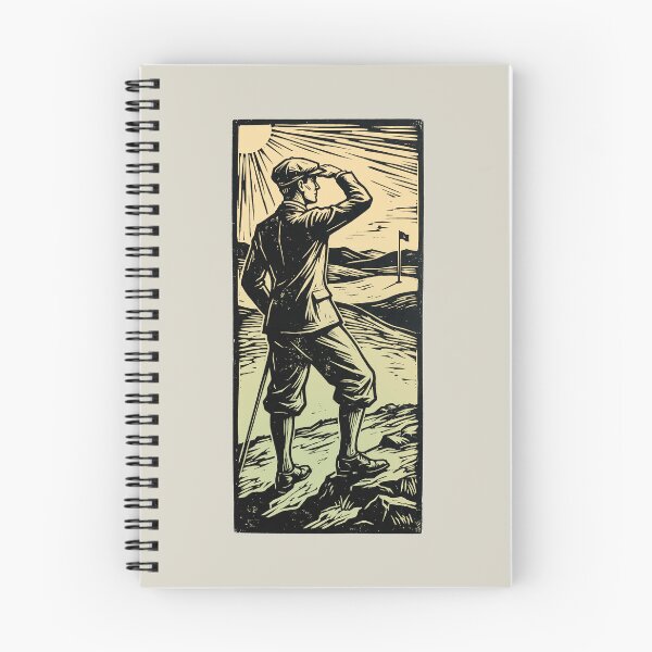Item preview, Vintage Golfer Woodcut Art Classic Golf Player Linocut Illustration designed and sold by KiwiRider.