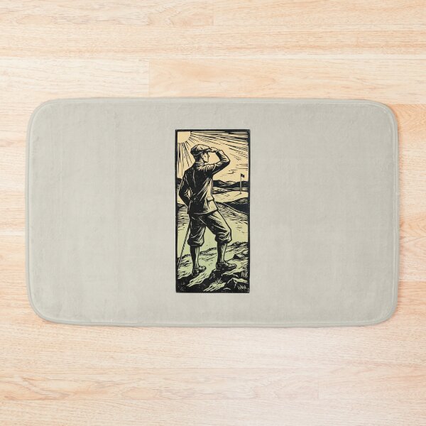 Item preview, Vintage Golfer Woodcut Art Classic Golf Player Linocut Illustration designed and sold by KiwiRider.