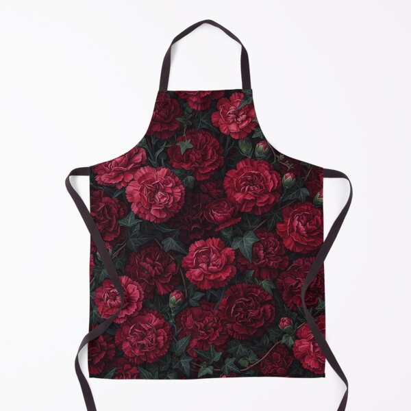 Item preview, Dark Red Carnations and Ivy Pattern designed and sold by Owcomm.