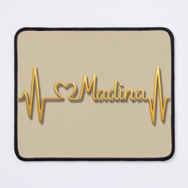 Item preview, Madina Heartbeat Line (V.1) – Islamic City Love Typography Design designed and sold by D-Islamic.
