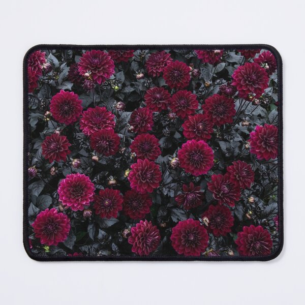 Item preview, Dark Maroon Floral Dahlia Garden Pattern designed and sold by Owcomm.