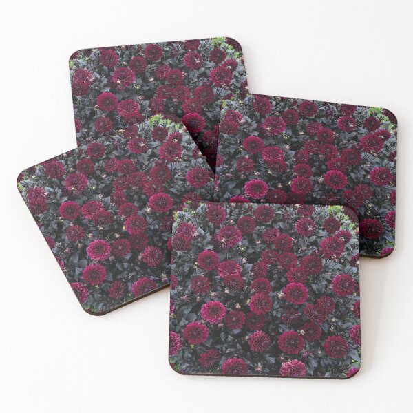Item preview, Dark Maroon Floral Dahlia Garden Pattern designed and sold by Owcomm.