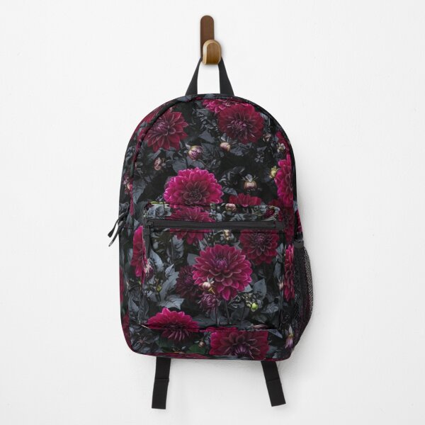 Item preview, Dark Maroon Floral Dahlia Garden Pattern designed and sold by Owcomm.