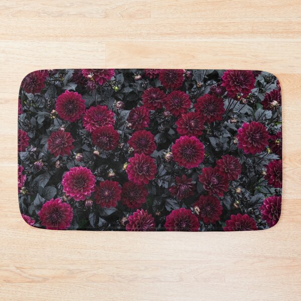 Item preview, Dark Maroon Floral Dahlia Garden Pattern designed and sold by Owcomm.