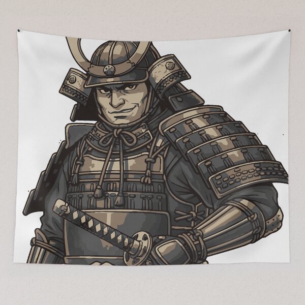 Item preview, Horned Samurai Warrior Portrait designed and sold by Ceylune.