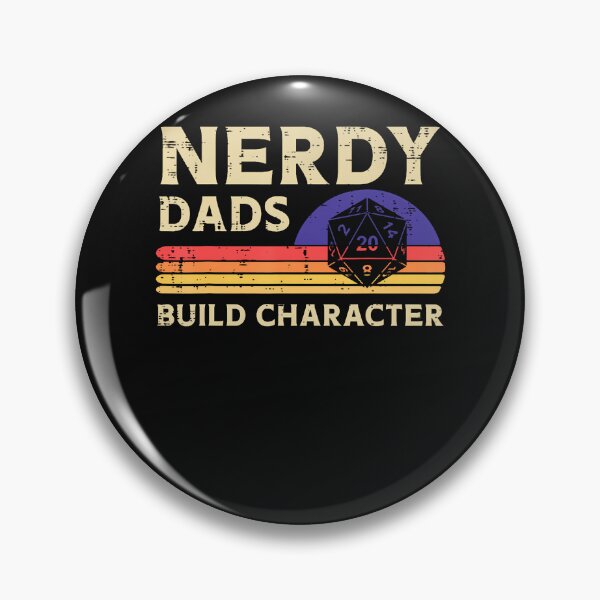 Item preview, Nerdy Dads Build Character Funny Fathers Day Gaming Gamer designed and sold by Inzarportrait.