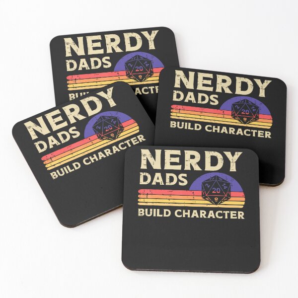 Item preview, Nerdy Dads Build Character Funny Fathers Day Gaming Gamer designed and sold by Inzarportrait.
