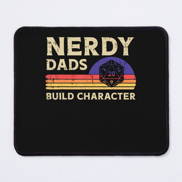 Item preview, Nerdy Dads Build Character Funny Fathers Day Gaming Gamer designed and sold by Inzarportrait.