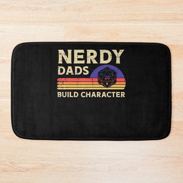 Item preview, Nerdy Dads Build Character Funny Fathers Day Gaming Gamer designed and sold by Inzarportrait.