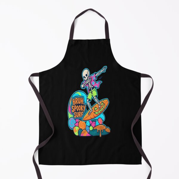 Item preview, Bruh Spooky Surf Skeleton Surfing Halloween Art designed and sold by DailySparks.