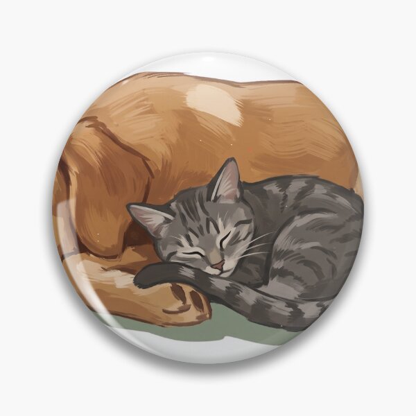 Item preview, Unlikely Roommates Dog And Cat Friendship Illustration designed and sold by Ninjacatoff.