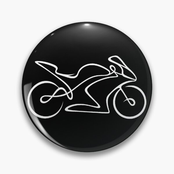 Item preview, White Line Sportbike Minimalist Motorcycle designed and sold by JesterKrewArt.