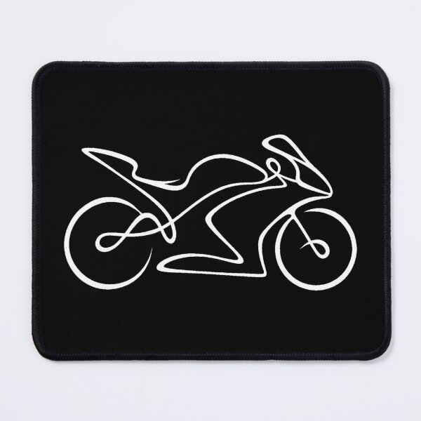 Item preview, White Line Sportbike Minimalist Motorcycle designed and sold by JesterKrewArt.