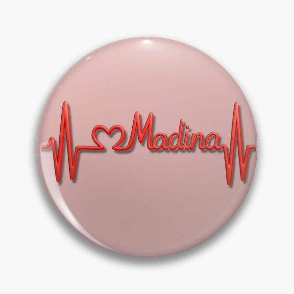 Item preview, Madina Heartbeat Line (V.4) – Islamic City Love Typography Design designed and sold by D-Islamic.
