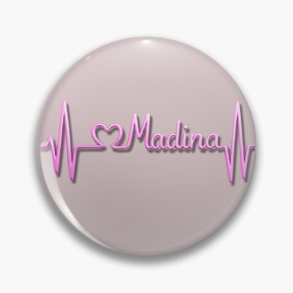 Item preview, Madina Heartbeat Line (V.5) – Islamic City Love Typography Design designed and sold by D-Islamic.