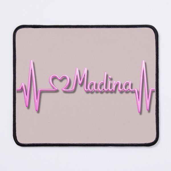 Item preview, Madina Heartbeat Line (V.5) – Islamic City Love Typography Design designed and sold by D-Islamic.