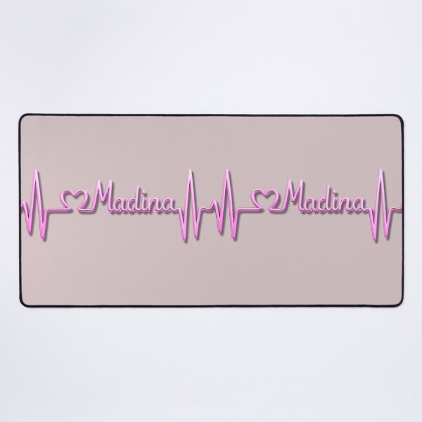 Item preview, Madina Heartbeat Line (V.5) – Islamic City Love Typography Design designed and sold by D-Islamic.