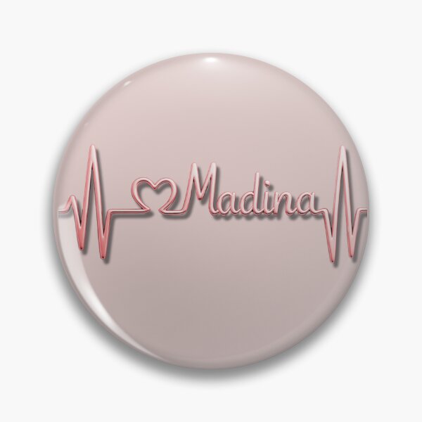 Item preview, Madina Heartbeat Line (V.6) – Islamic City Love Typography Design designed and sold by D-Islamic.