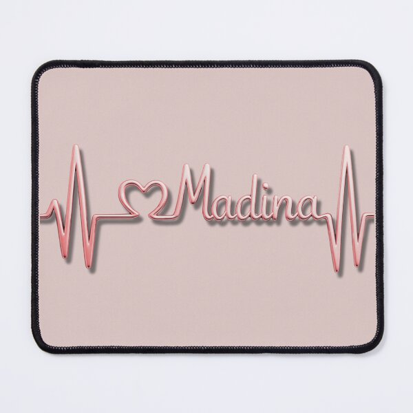 Item preview, Madina Heartbeat Line (V.6) – Islamic City Love Typography Design designed and sold by D-Islamic.