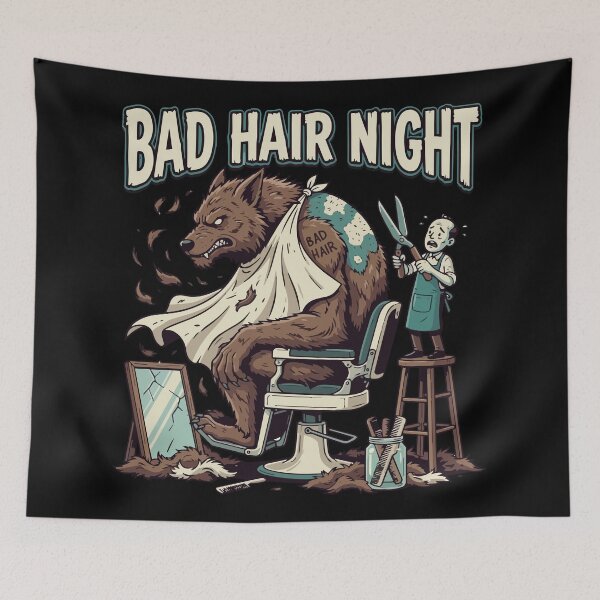 Item preview, HALLOWEEN Bad Hair Night Funny Mummy Salon designed and sold by Uglyandcute.